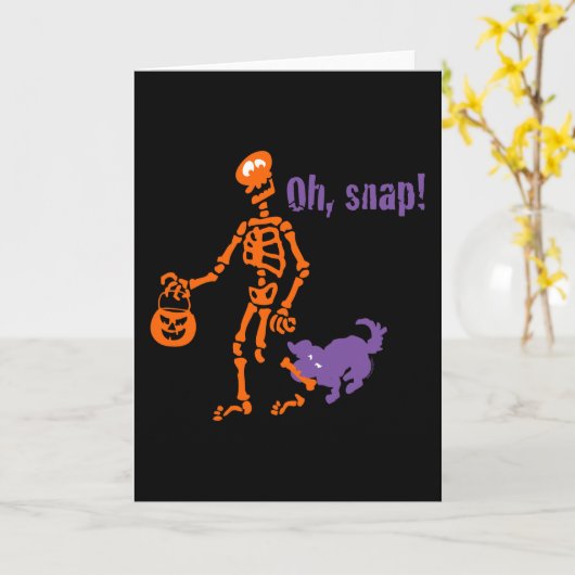 Carte Snap Skeleton (Fleur jaune)