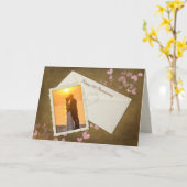 Carte Snapshot du 15e anniversaire avec les coeurs (Fleur jaune)