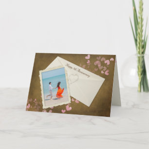 Carte Snapshot du 5e anniversaire avec coeur