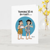Carte Snarky 35e anniversaire féminin (Fleur jaune)