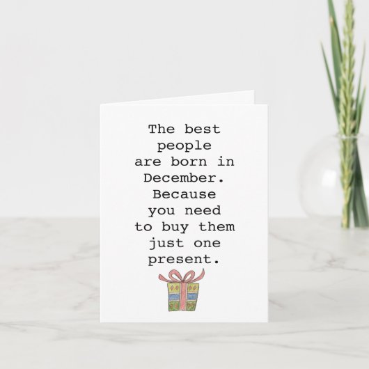 Carte Snarky Funny Noël Décembre Anniversaire (Devant)