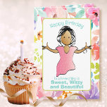 Carte Snarky Sassy Funny Dit Une Femme Caricature Annive<br><div class="desc">Vous voulez une carte amusante pour faire savoir à quelqu'un qu'elle est belle,  douce et spirituelle ? Attendez que la punchline sur celle-ci mette un sourire sur le visage de tous :)</div>