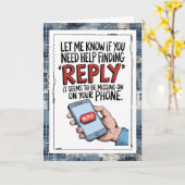 Carte Snarky Text Messages Missing You Card (Fleur jaune)