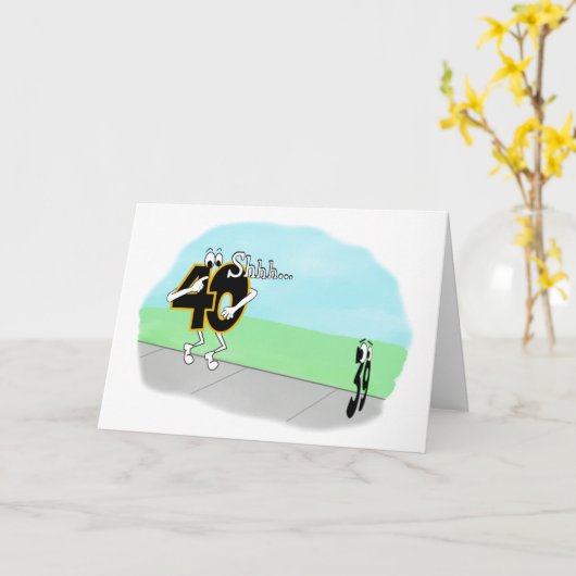 CARTE SNEAKY 40E ANNIVERSAIRE (Fleur jaune)