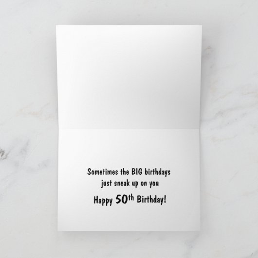 CARTE SNEAKY 50E ANNIVERSAIRE (Intérieur)