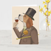 Carte Snob de vin beagle (Fleur jaune)