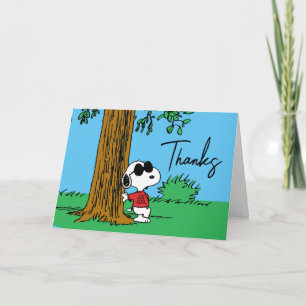 Carte Snoopy "Joe Cool" debout   MERCI