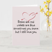 Carte Snore Humour drôle Anniversaire Saint-Valentin (Fleur jaune)