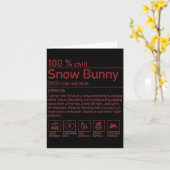 Carte Snow Bunny Definition Funny Trendy Winter Skiing C (Fleur jaune)