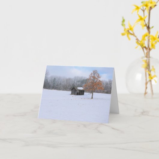 Carte Snow Covered Paddock (Fleur jaune)