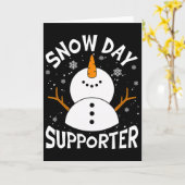 Carte Snow Day Supporter Snowflake Funny Teacher Christm (Fleur jaune)