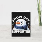 Carte Snow Day Suprter Fun Snowman Design For Winter Lov (Devant)
