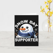 Carte Snow Day Suprter Fun Snowman Design For Winter Lov (Fleur jaune)