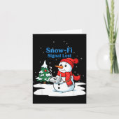 Carte Snow-fi Signal Lost Funny Christmas Snowman Wifi (Devant)