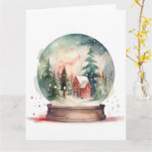 Carte Snow Globe (Fleur jaune)