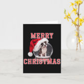 Carte Snow Globe Noël French Buldog (Fleur jaune)