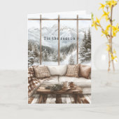 Carte Snow in Window Christmas (Fleur jaune)