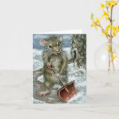Carte Snow Shovel Rat (Fleur jaune)