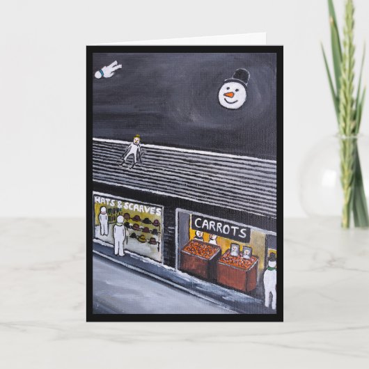 Carte Snow Town Painting by Alfred Fox (Devant)