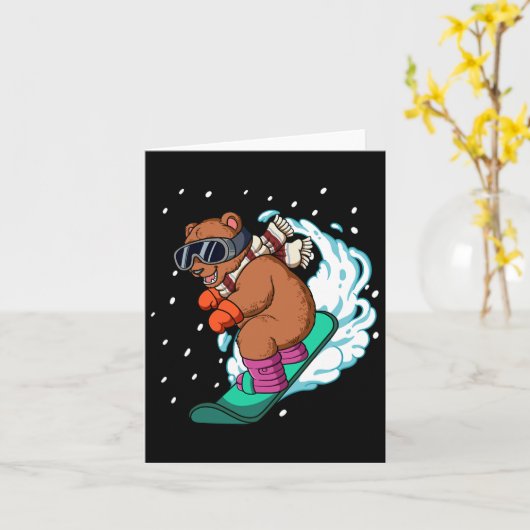 Carte Snowboard (Fleur jaune)