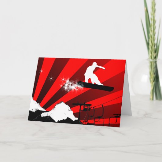 Carte snowboard. (Devant)