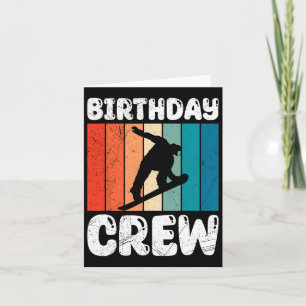 Carte Snowboard Anniversaire Équipage Snowboard Enfants 