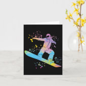 Carte Snowboard coloré Snowboard Snowboard 4 (Fleur jaune)