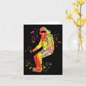 Carte Snowboard coloré Snowboard Snowboard 41 (Fleur jaune)