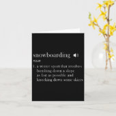 Carte Snowboard Définition Drôle cadeau (Fleur jaune)