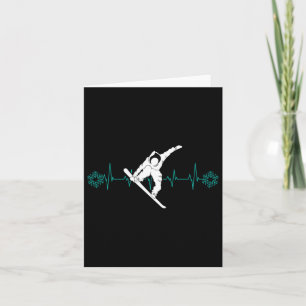 Carte Snowboard est la vie Heartbeat neige Flake T Shirt