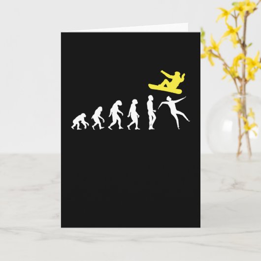 Carte Snowboard Evolution Snowboard Hiver (Fleur jaune)