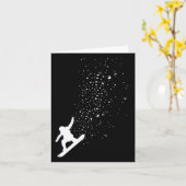 Carte Snowboard Freestyle Snowboard Cadeau (Fleur jaune)