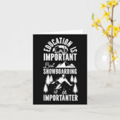 Carte Snowboard L'Éducation Snowboard Est Importante, Ma (Fleur jaune)