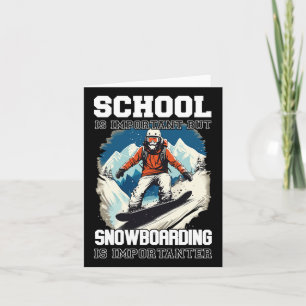 Carte Snowboard Mountains Vacances Neige Snowboard Ski