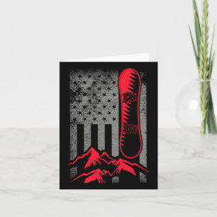 Carte Snowboard Mounts American Flag Winter Sport Top