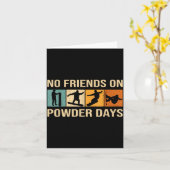 Carte Snowboard - No Friends On Wder Days - Snowboarding (Fleur jaune)
