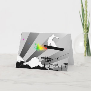 Carte snowboard. powder trail.