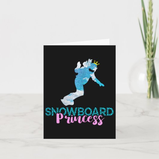 Carte Snowboard Princess Snowboardeur Snowboard Hiver (Devant)