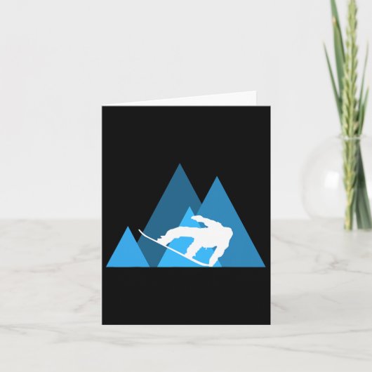 Carte Snowboard Retro Cool Vintage Snowboard (Devant)