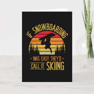 Carte Snowboard Retro Ski Sur Snowboard Snowboarder