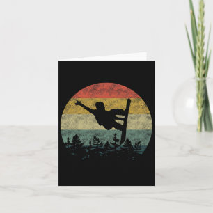 Carte Snowboard Retro Snowboardeur Freeride Hommes