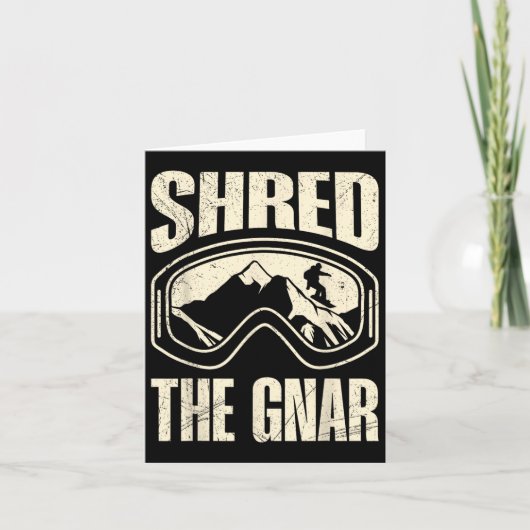 Carte Snowboard Shop The Gnar Snowboarder Funny Chil (Devant)