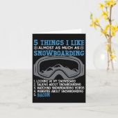 Carte Snowboard Snowboard Bacon 5 choses que j'aime Almo (Fleur jaune)