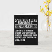 Carte Snowboard Snowboard Bacon 5 choses que j'aime Almo (Fleur jaune)