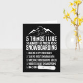 Carte Snowboard Snowboard Bacon 5 choses que j'aime Almo (Fleur jaune)