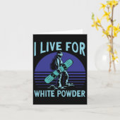 Carte Snowboard Snowboard Équipement Je Vis Pour White P (Fleur jaune)