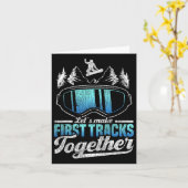 Carte Snowboard Snowboard Faisons les premières pistes T (Fleur jaune)