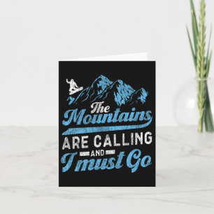 Carte Snowboard Snowboard Les Montagnes Appelent Un
