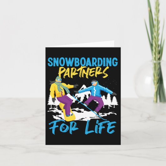 Carte Snowboard Snowboard Mariage Femme Mari Mari Snowb (Devant)