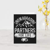 Carte Snowboard Snowboard Mariage Vintage 1 (Fleur jaune)